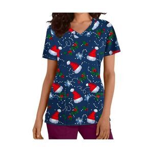 Women's Decorative Christmas Scrubs size XL